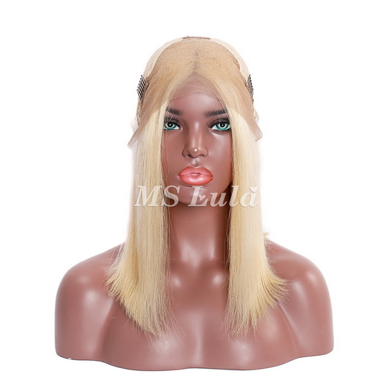 13x4 613 Blonde Color Straight BOB Lace Front Wig - 图片 7